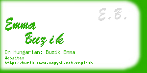 emma buzik business card